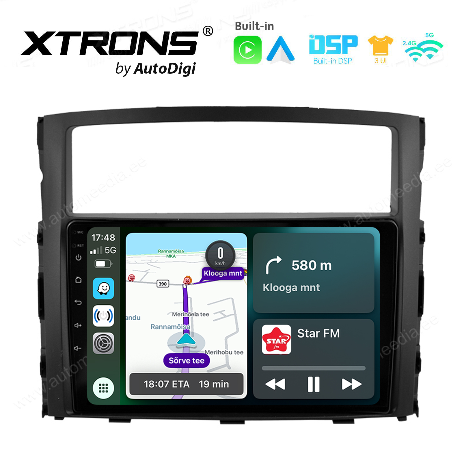 Mitsubishi Pajero 4 | V80 | V90 | 2006 - 2014 Android 14  | CarPlay Android multimeedia keskus | DAB+ digiraadio