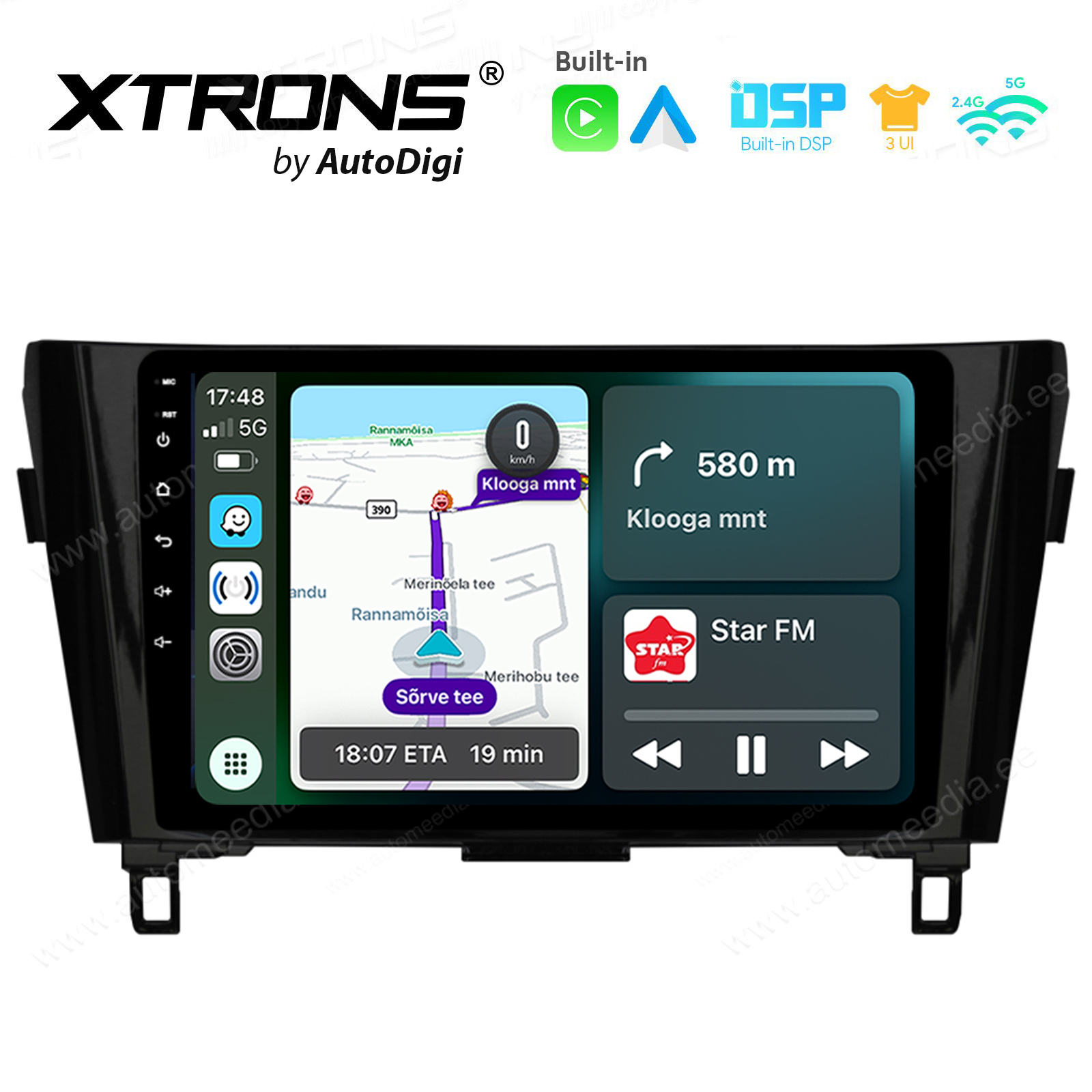 Nissan Qashqai J11 | X-Trail 3 T32 | (2013-2021) Android 14  | CarPlay Android multimeedia keskus | DAB+ digiraadio