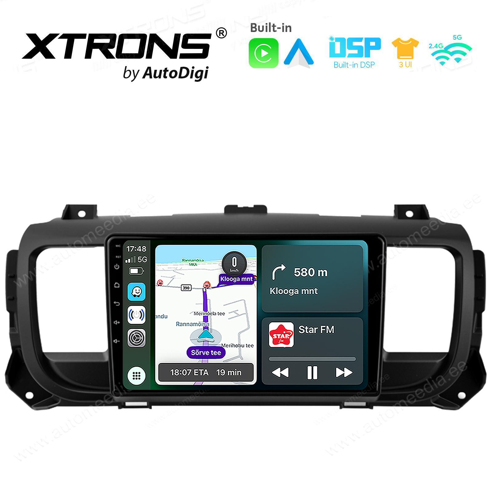 Toyota ProAce | Citroen Jumpy | SpaceTourer | Peugeot Expert | 2016 - 2022 Android 14  | CarPlay Android multimeedia keskus | DAB+ digiraadio