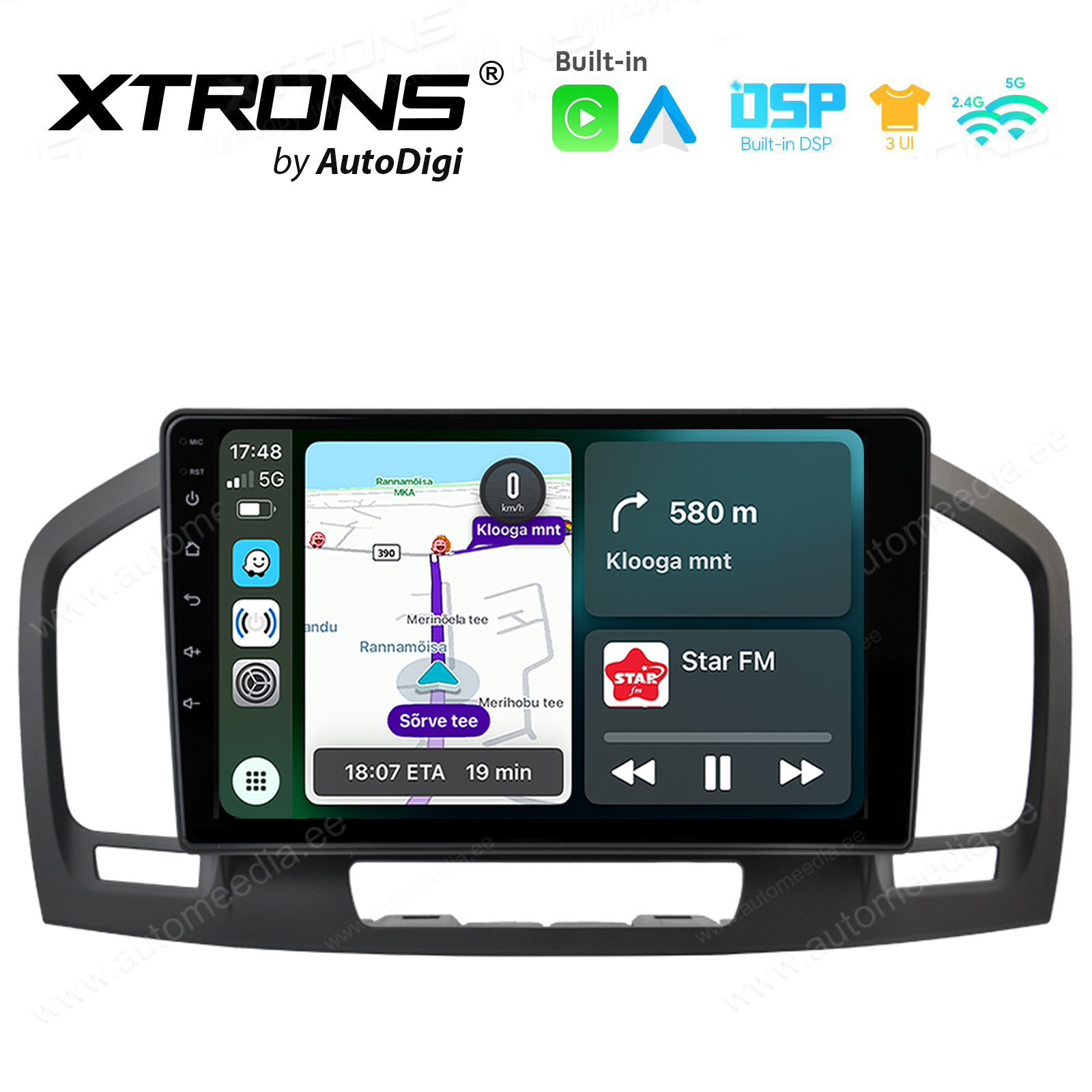 Opel Insignia (2008-2013) Android 14  | CarPlay Android multimeedia keskus | DAB+ digiraadio