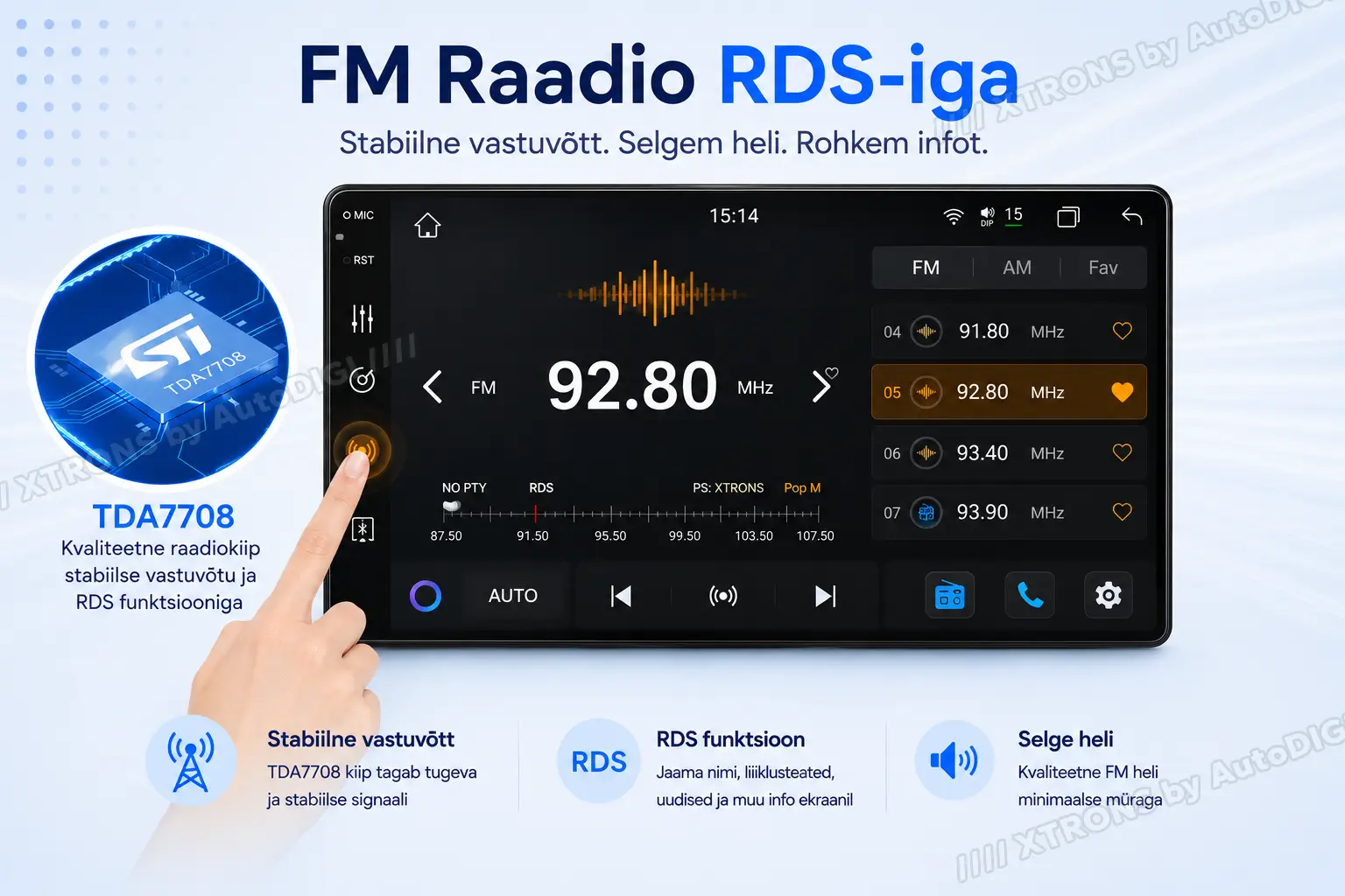 XTRONS XTR9603 XTRONS XTR9603 FM RDS raadio ja USB multimedia mängija