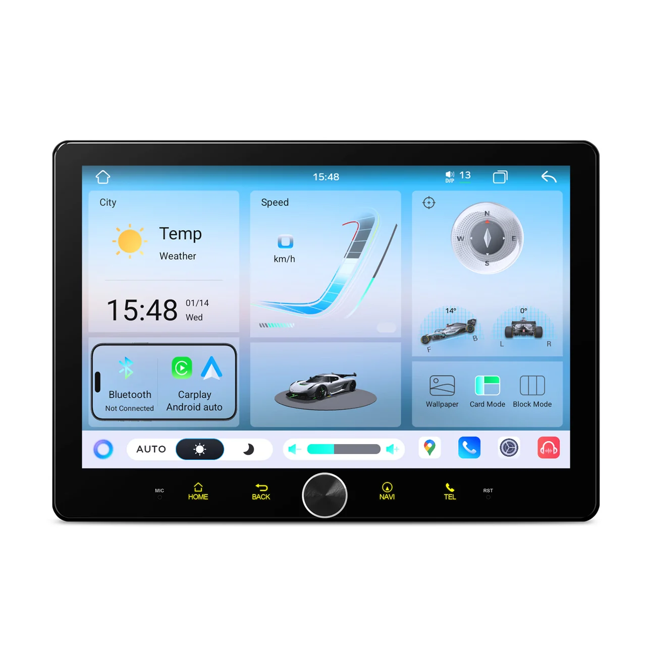 XTRONS TIMH128L – 10,1″ Android 14 autoraadio, universaalne 2 DIN, 8/128 GB | CarPlay / Android Auto