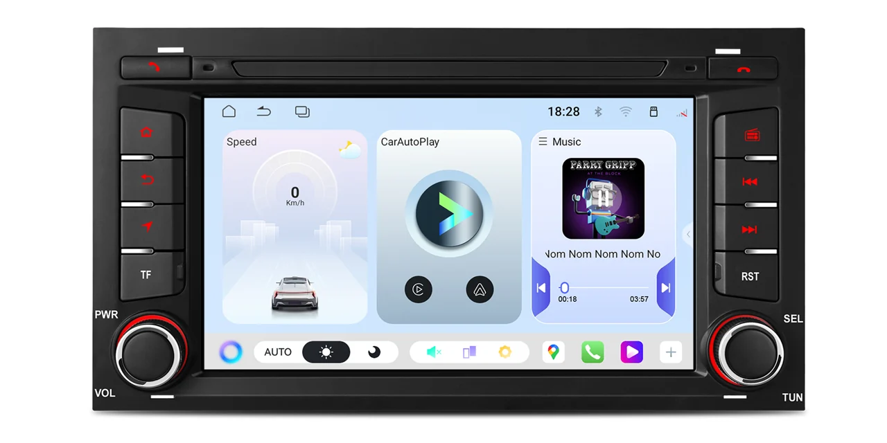 XTRONS UA75LESL – 7″ Android 15 autoraadio, SEAT Leon / Ibiza, 4/64 GB | CarPlay / Android Auto