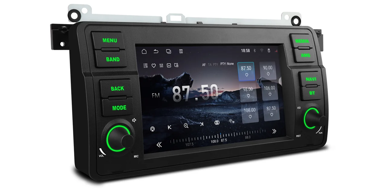 XTRONS UAH7546BL — FM/AM-raadio ja valikulised lisaseadmed