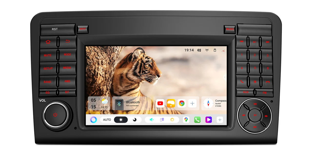 XTRONS UAH75M164L – 7″ Android 15 autoraadio, Mercedes-Benz ML W164 / GL X164, 6/128 GB | CarPlay / Android Auto XTRONS UAH75M164L – 7″ Android 15 autoraadio, Mercedes-Benz ML W164 / GL X164, 6/128 GB | CarPlay / Android Auto