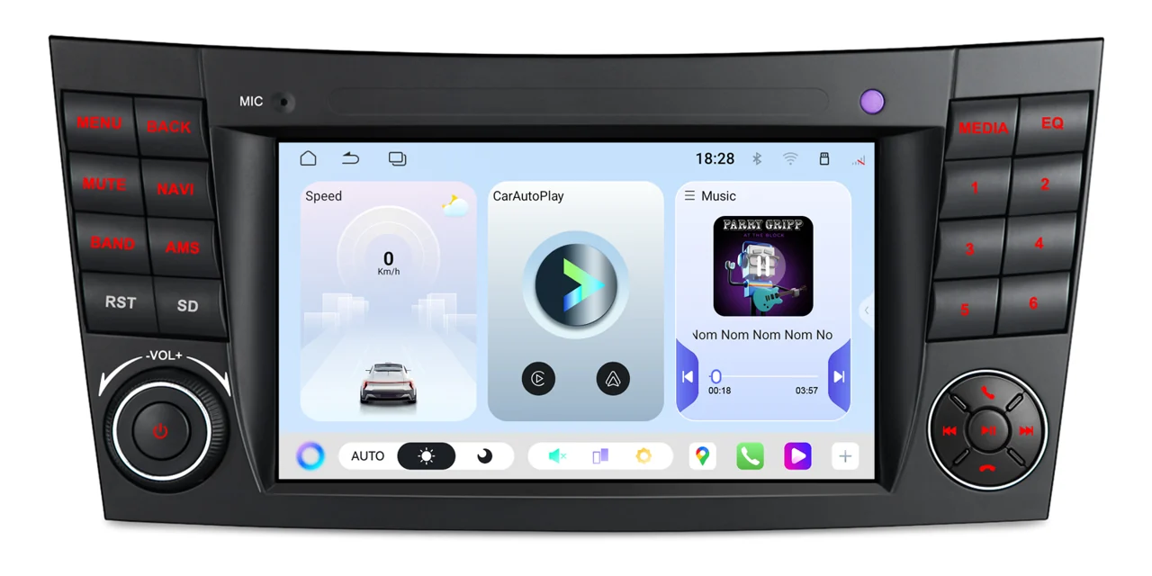 XTRONS UAH75M211L – 7″ Android 15 autoraadio, Mercedes-Benz E W211 / CLS W219, 6/128 GB | CarPlay / Android Auto