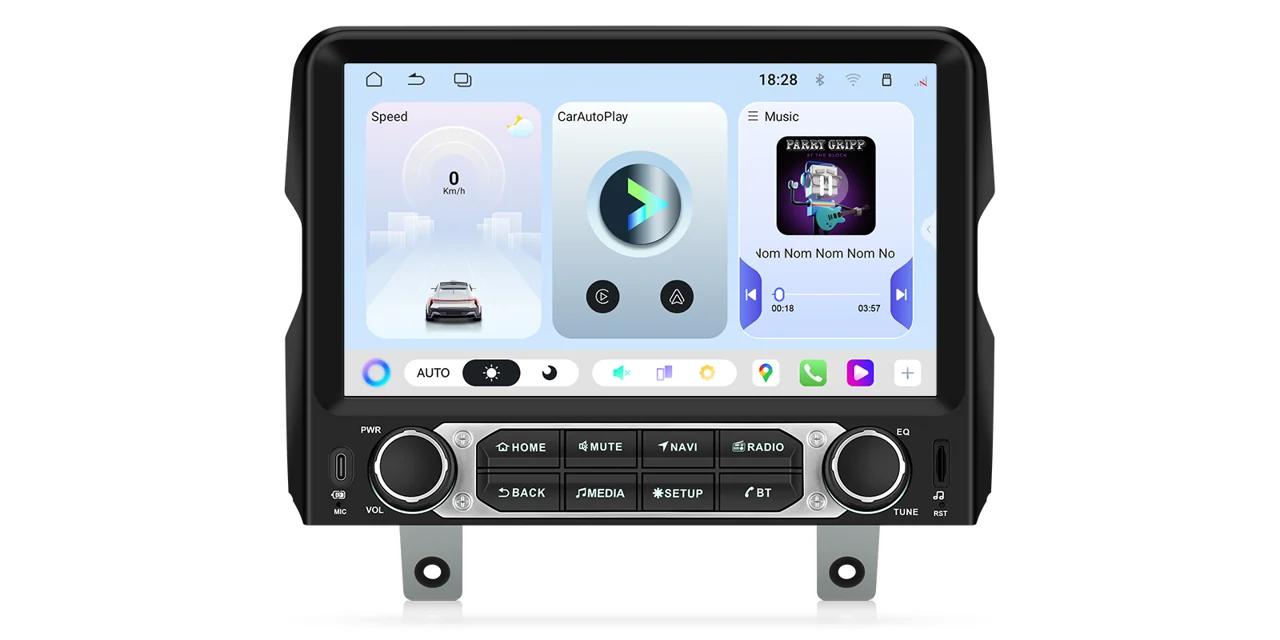 XTRONS UAH95WLJLN – 9″ Android 15 autoraadio, Jeep Wrangler JL / Gladiator JT, 6/128 GB | CarPlay / Android Auto